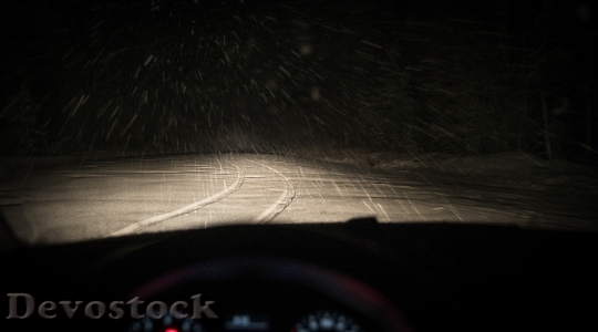 Devostock Snow Light Road 54145 4K