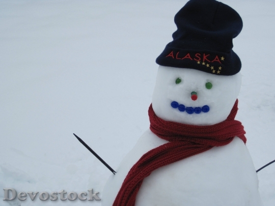 Devostock Snow Snowman Christmas Winter 0 4K