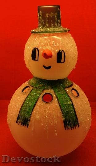 Devostock Snowman Christmas Baubles Ornaents 4K