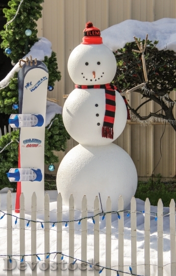 Devostock Snowman Snow Christmas Winter 1 4K