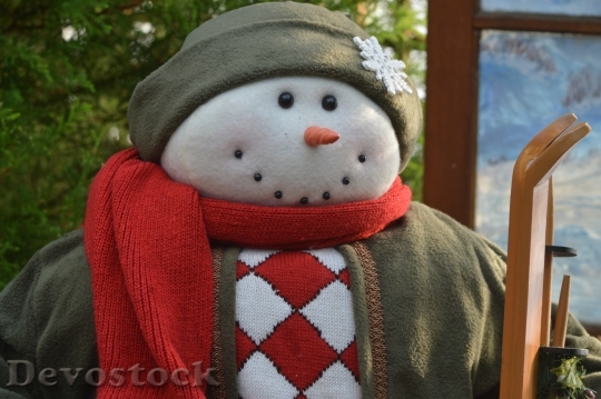 Devostock Snowman Winter ChristmasXmas 4K