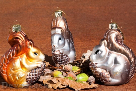 Devostock Squirrel Christmas Decorations 91061 4K