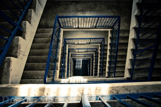 Devostock Stairs Light Blue 17354 4K