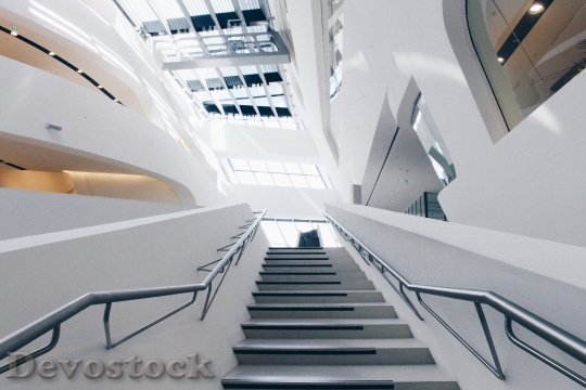 Devostock Stairs Lights Building 40151 4K