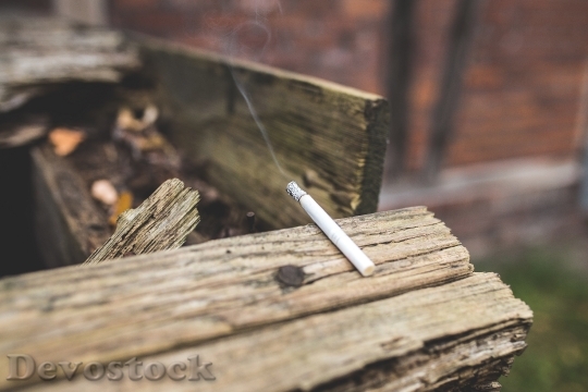 Devostock Wood Cigarette Smoke 16824 4K