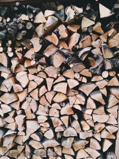 Devostock Wood Firewood Stack 13151 4K