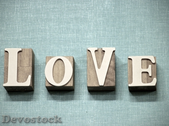 Devostock Wood Love Typography 31252 4K