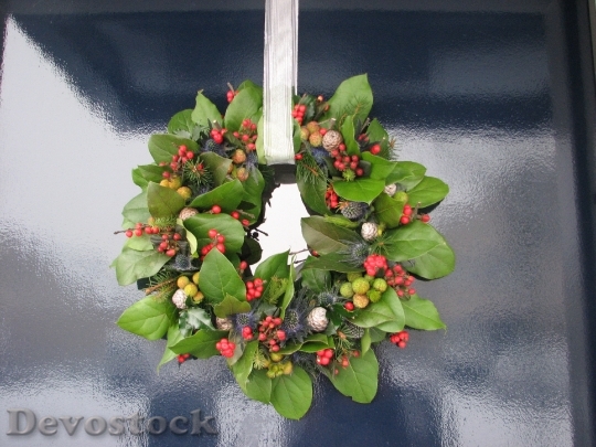 Devostock Wreath Christmas Wreath Chritmas 4K