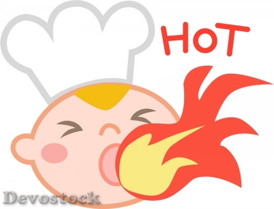 Devostock Cook Food Fire Hot Spicy