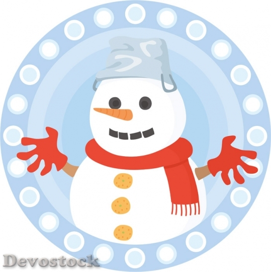 Devostock Snowman Decoration Logo