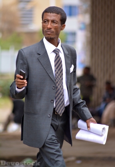 Devostock African Business Man Black 4K