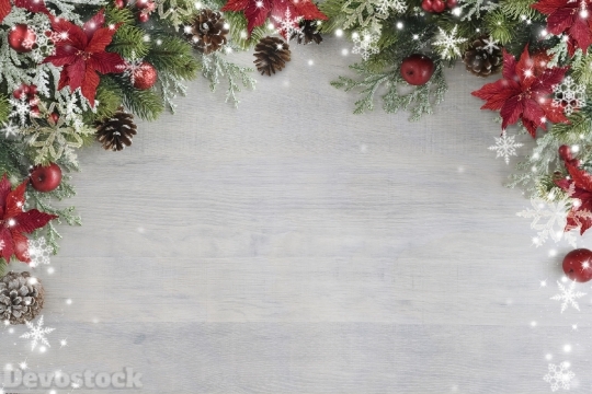 Devostock Background Wood Christmas Frame 4k