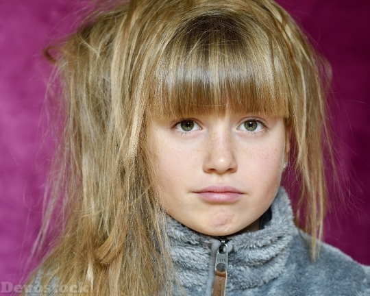 Devostock Child Girl Blond Face 3 4K