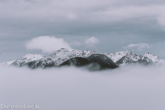 Devostock Clouds Covered Mountains 4k 8a 4K