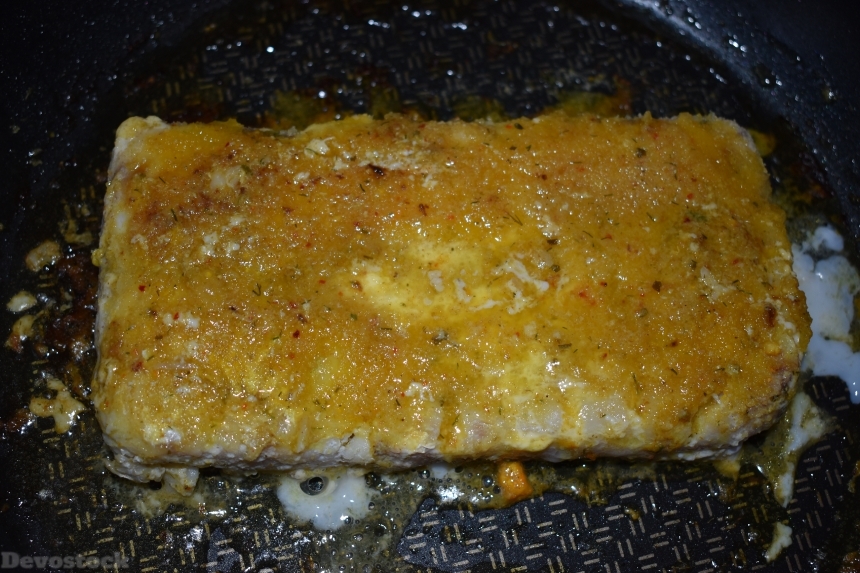 Devostock Exclusive Food Cooking Fish Spices Oil Bread Crumbs 4k