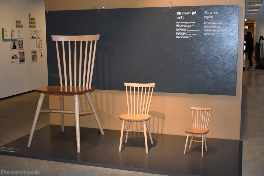 Devostock Ikea Museum Chairs Different Size Sweden 4k
