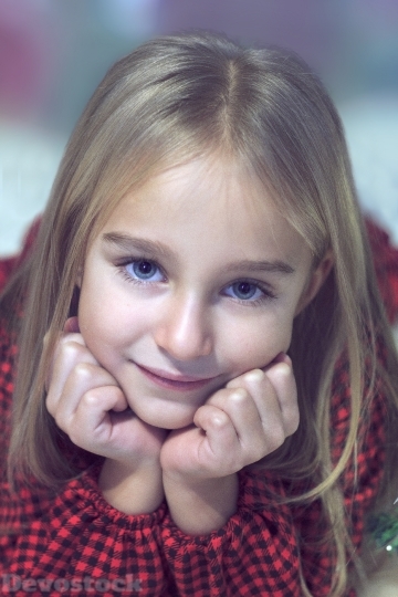 Devostock Little Beautiful Innocent Girl Smiling 4k