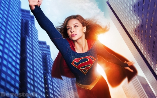 Devostock Melissa Benoist Supergirl 4K