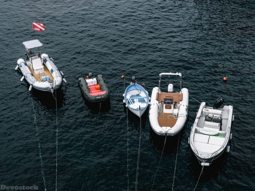 Devostock Outdoor Nature Aerial Shot Bird S Eye View Boats Flag 4k
