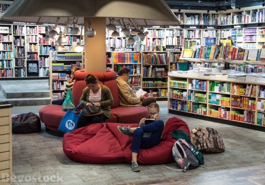 Devostock People Studying Library 