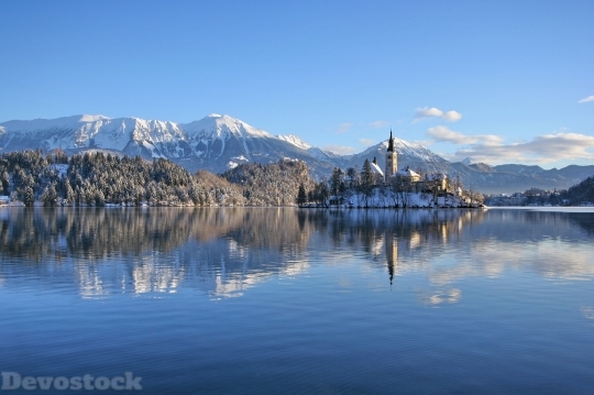 Devostock Slovenia Lakes Alps Snow Ac 4K