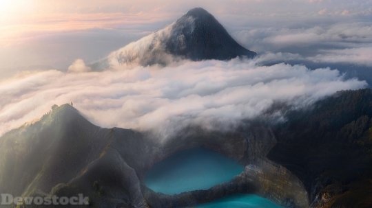 Devostock Volcanic Lakes Flores Indonesia 4k Ax 4K