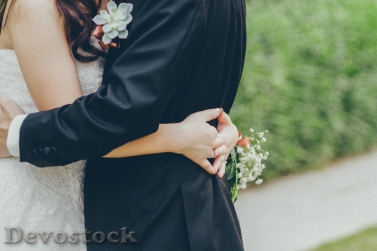 Devostock Affection Blur Bridal Hugging 