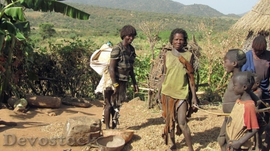 Devostock African family in the jungle