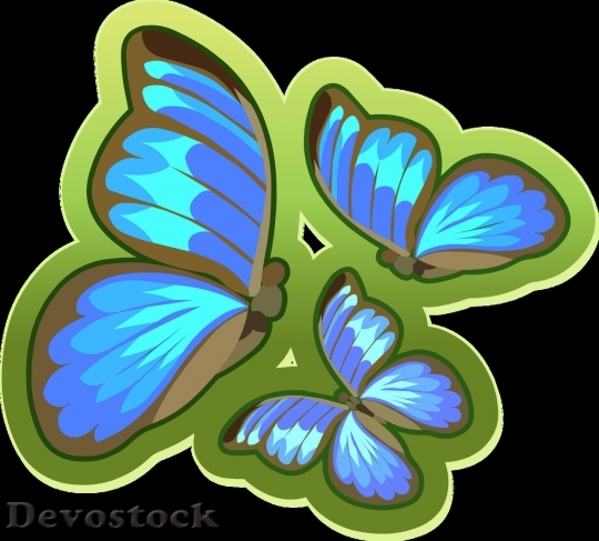 Devostock Butterfly colorful  (160)