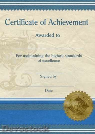 Devostock Certificate of achievement template 