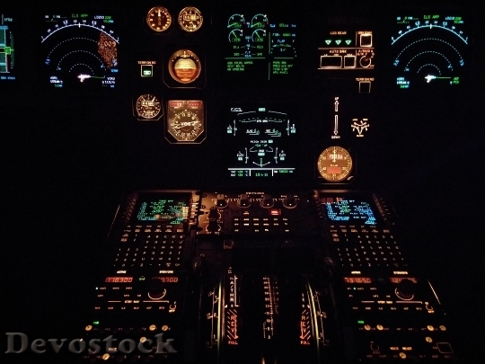 Devostock cockpit-evening-flight-726233
