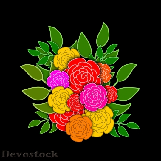 Devostock Colorful roses  (110)