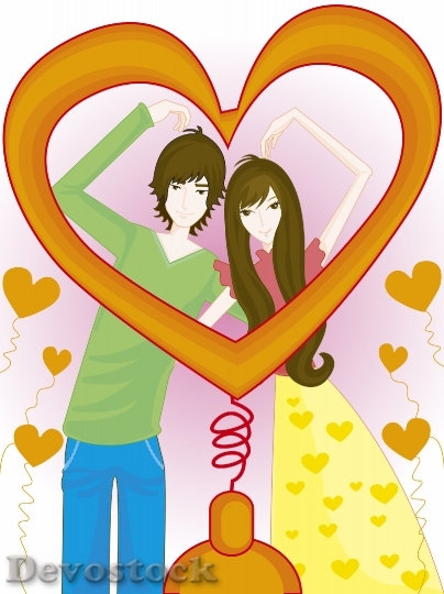 Devostock Couples love anime cartoon  (45)