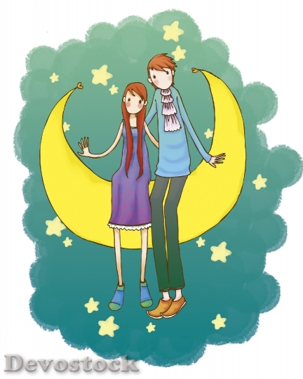 Devostock Couples love anime cartoon  (57)