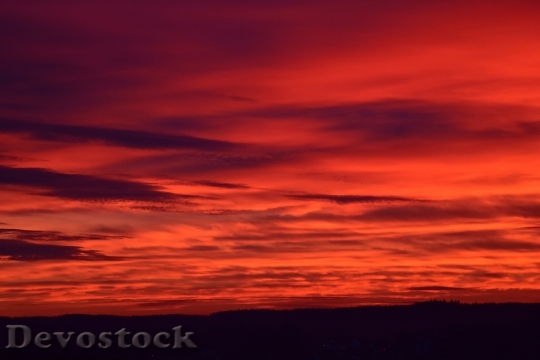 Devostock Afterglow Sunset Evening Sky 6