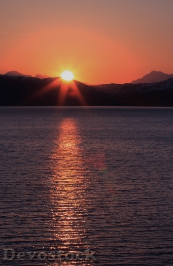 Devostock Alaska Ocean Sunset Water