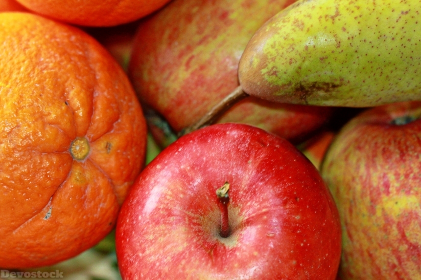 Devostock Apple Fruit Pear Orange
