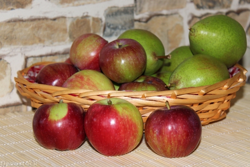 Devostock Apple Pears Fruit Fruits
