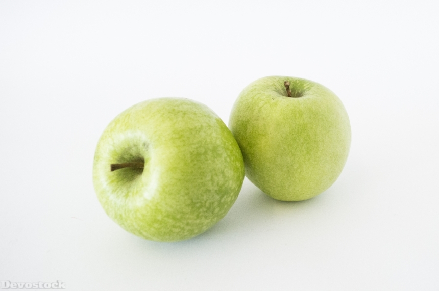 Devostock Apples Isolated Green Food