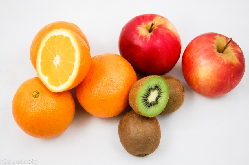 Devostock Apples Kiwi Oranges Fruit
