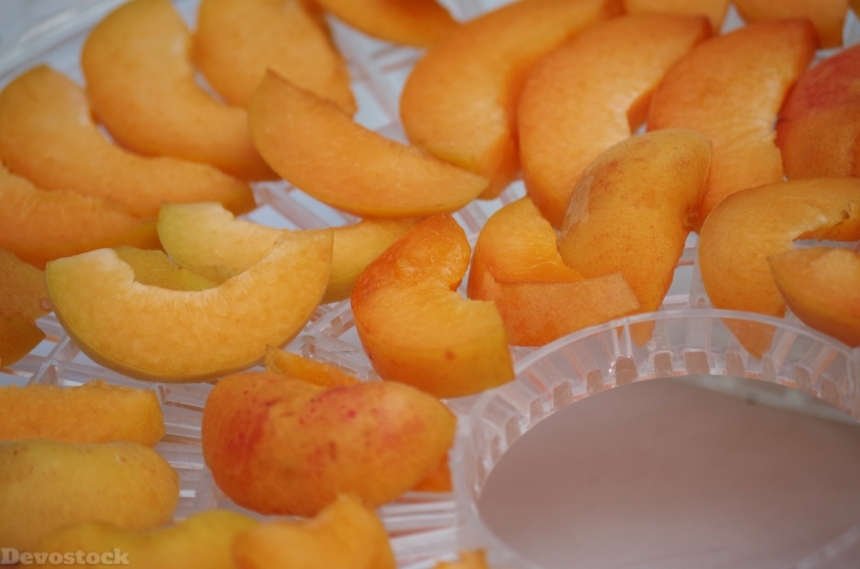 Devostock Apricots Fruit Orange Sliced