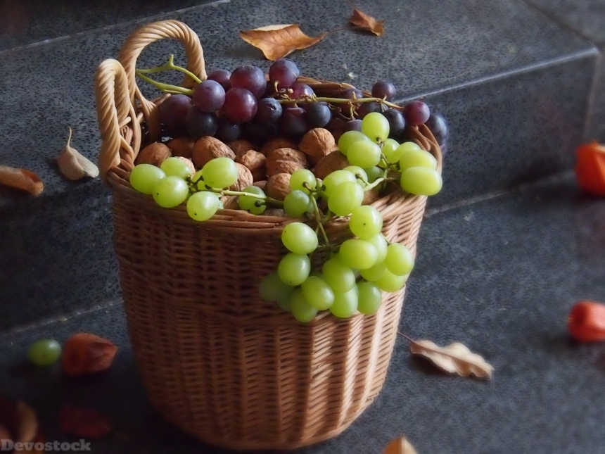 Devostock Autumn Grapes Food Fruit