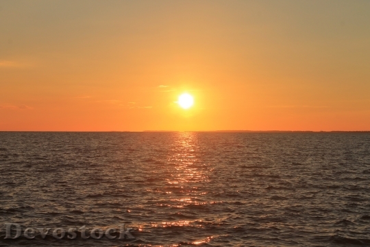 Devostock Baltic Sea Sea Sunset 2
