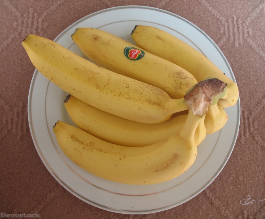 Devostock Banana Fruit Plate Yellow