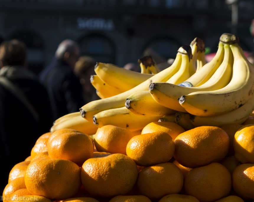 Devostock Bananas Fruit Food Mandarins