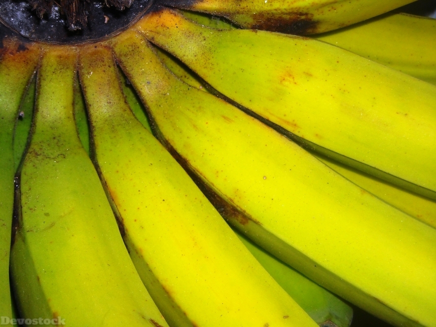 Devostock Bananas Fruit Green Yellow 0