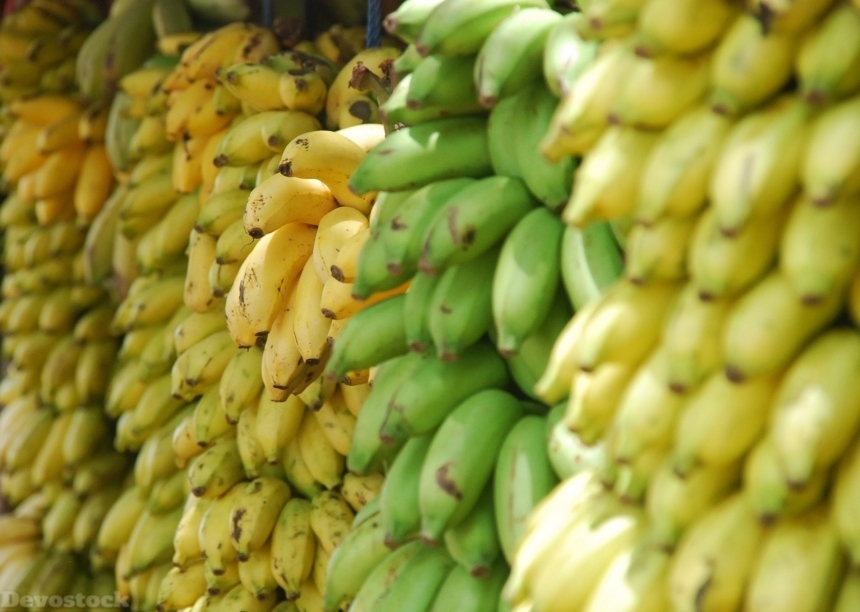 Devostock Bananas Fruits Food Yellow