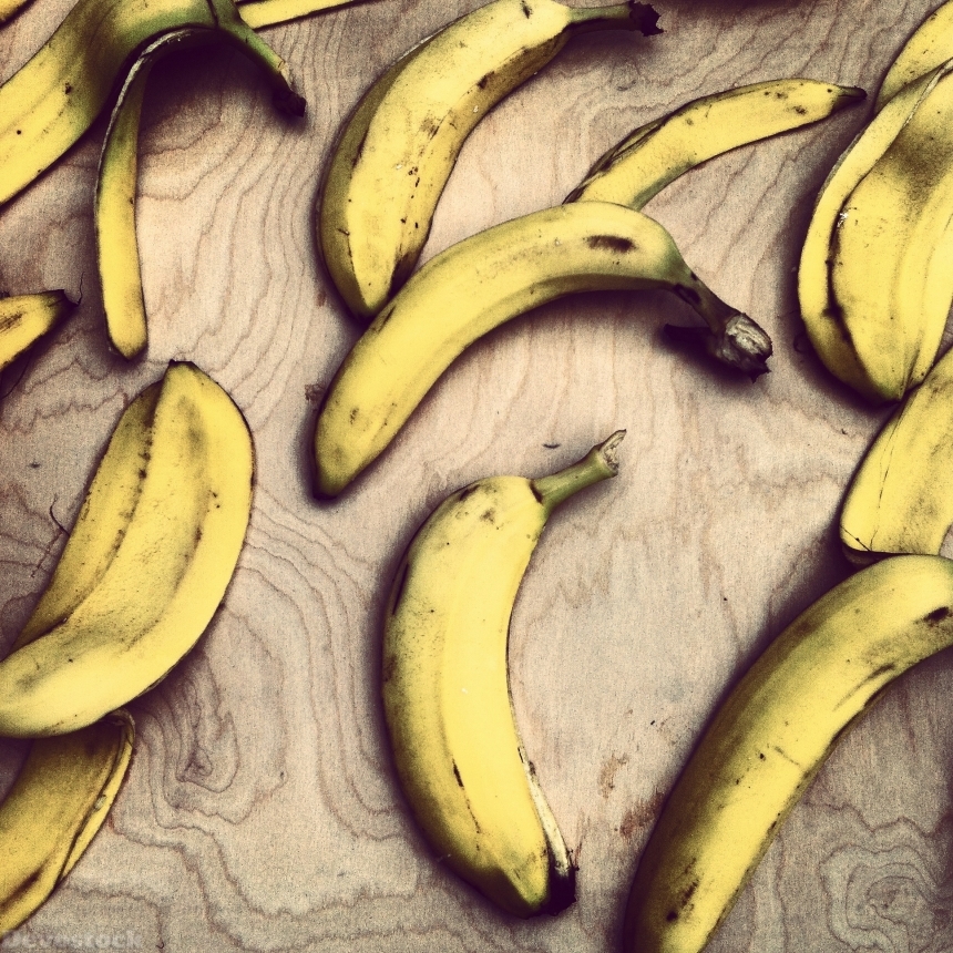 Devostock Bananas Peels Food Fruit