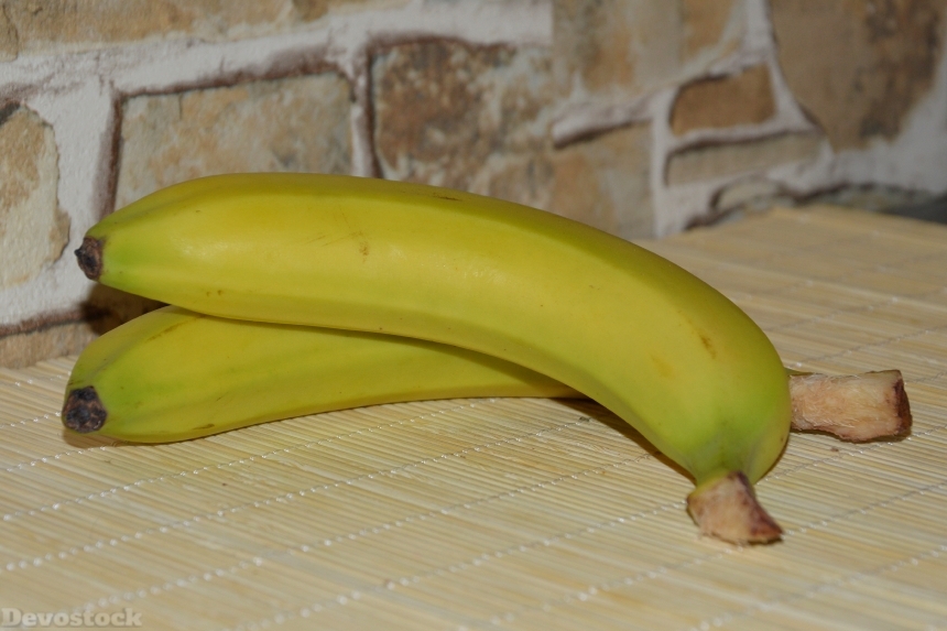 Devostock Bananas Yellow Fruit Fruits