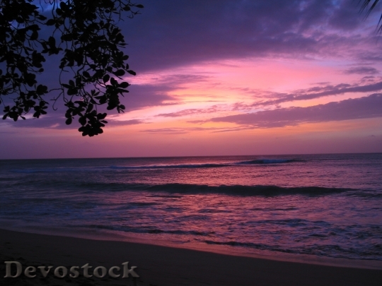 Devostock Barbados Sunset Red Sky